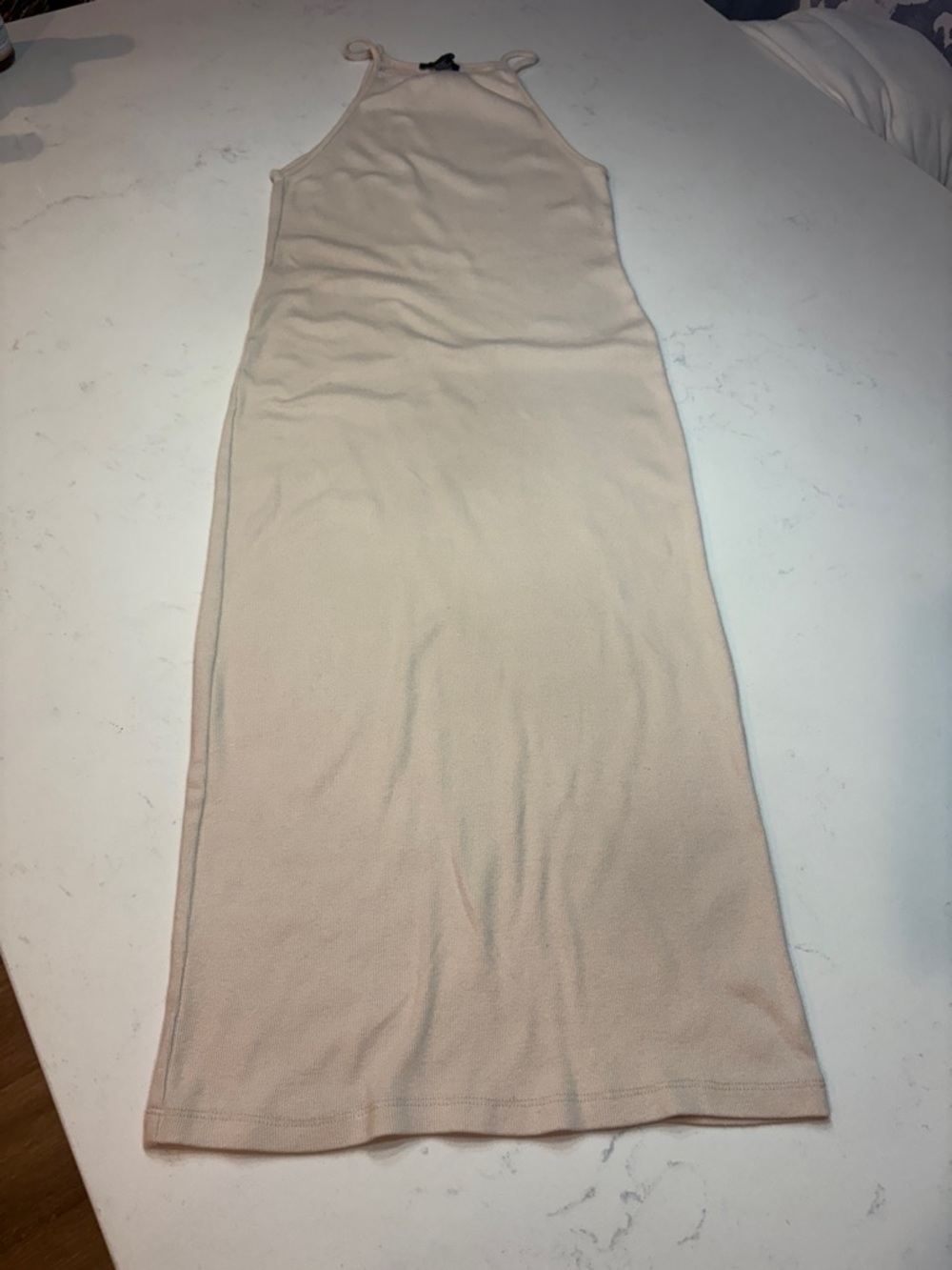 Forever 21 Light Beige Ribbed Maxi Skirt